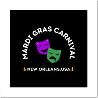 Funny Mardi Gras Carnival New Orleans Posters and Art